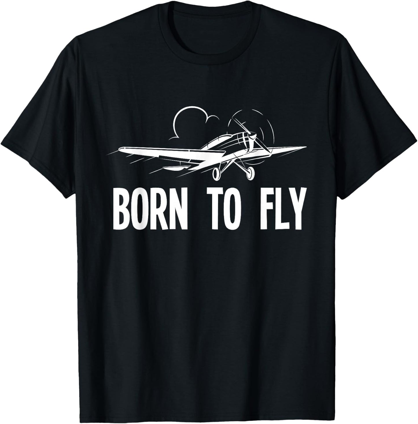 Born To Flying Fly Airplanes Pilots Airplane Pilot T-Shirt - T-Shirt | Black