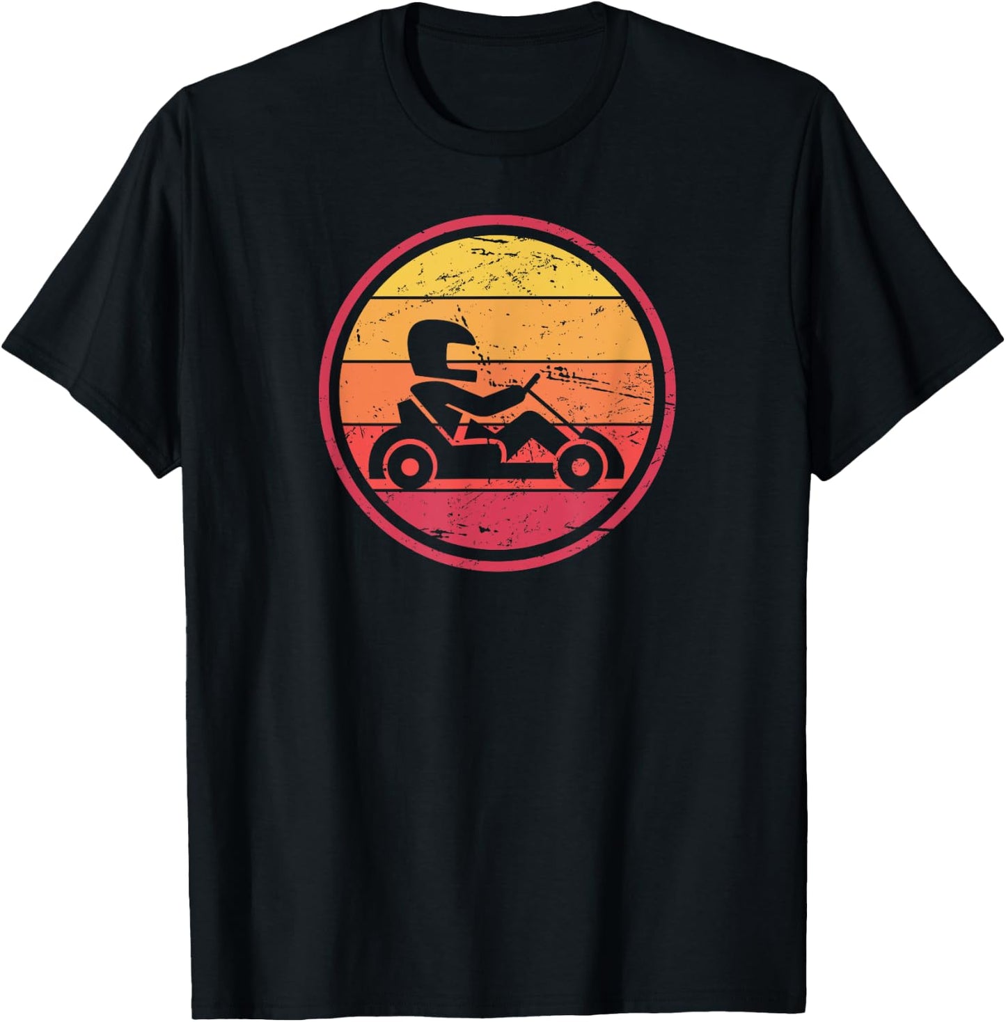 Go Cart Racing Gift "Retro Vintage" - Go Kart T-Shirt - T-Shirt | Black