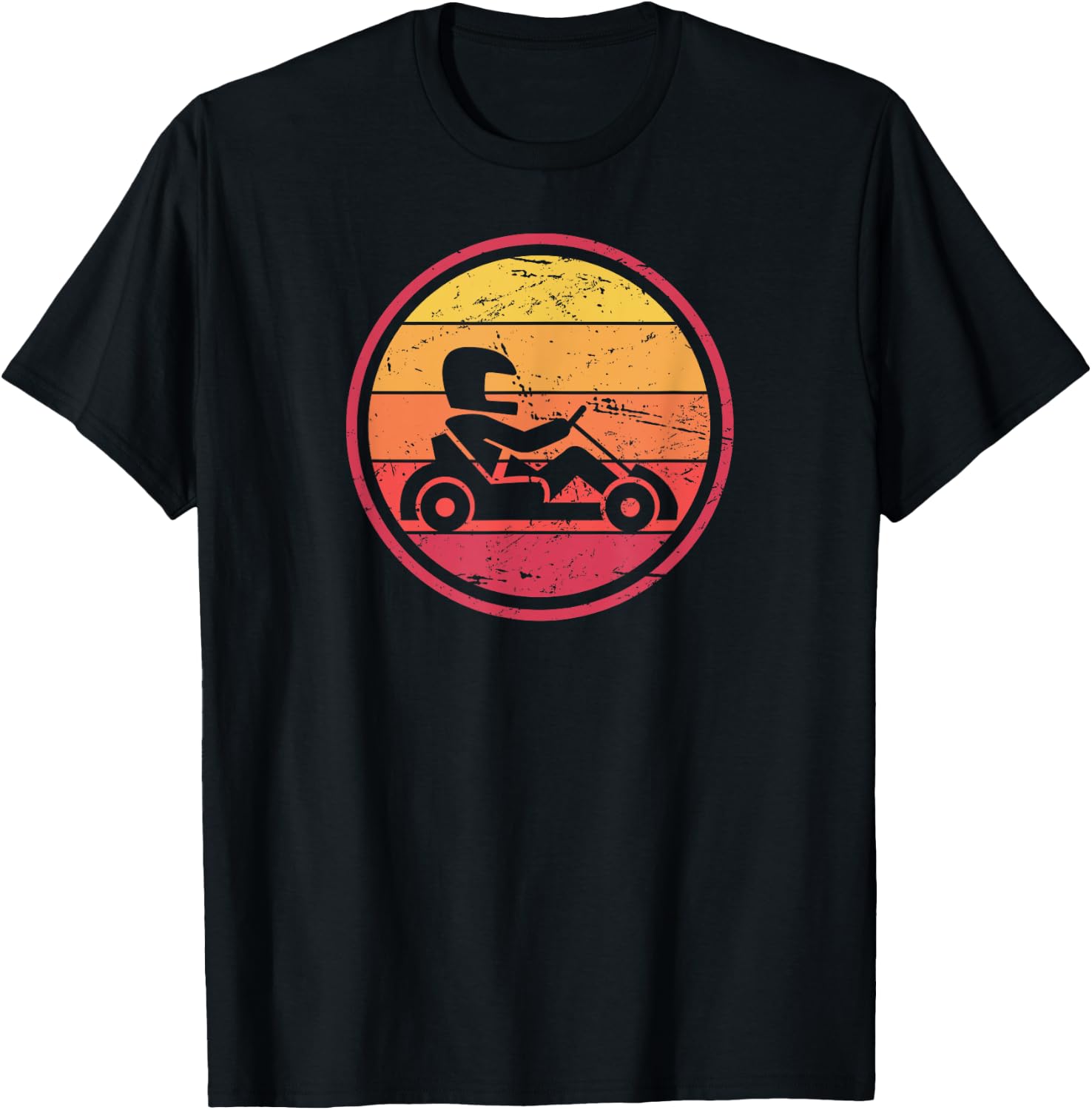 Go Cart Racing Gift "Retro Vintage" - Go Kart T-Shirt - T-Shirt | Black