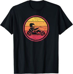 Go Cart Racing Gift "Retro Vintage" - Go Kart T-Shirt - T-Shirt | Black