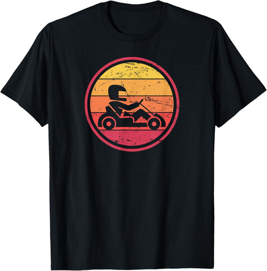 Go Cart Racing Gift "Retro Vintage" - Go Kart T-Shirt - T-Shirt | Black