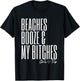 Beaches Booze & My Bitches Funny Girls Trip Vacation T-Shirt - T-Shirt | Black