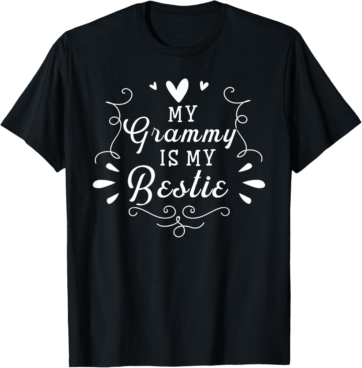 My Grammy Is My Bestie Cute Matching for Granddaughter T-Shirt - T-Shirt | Black