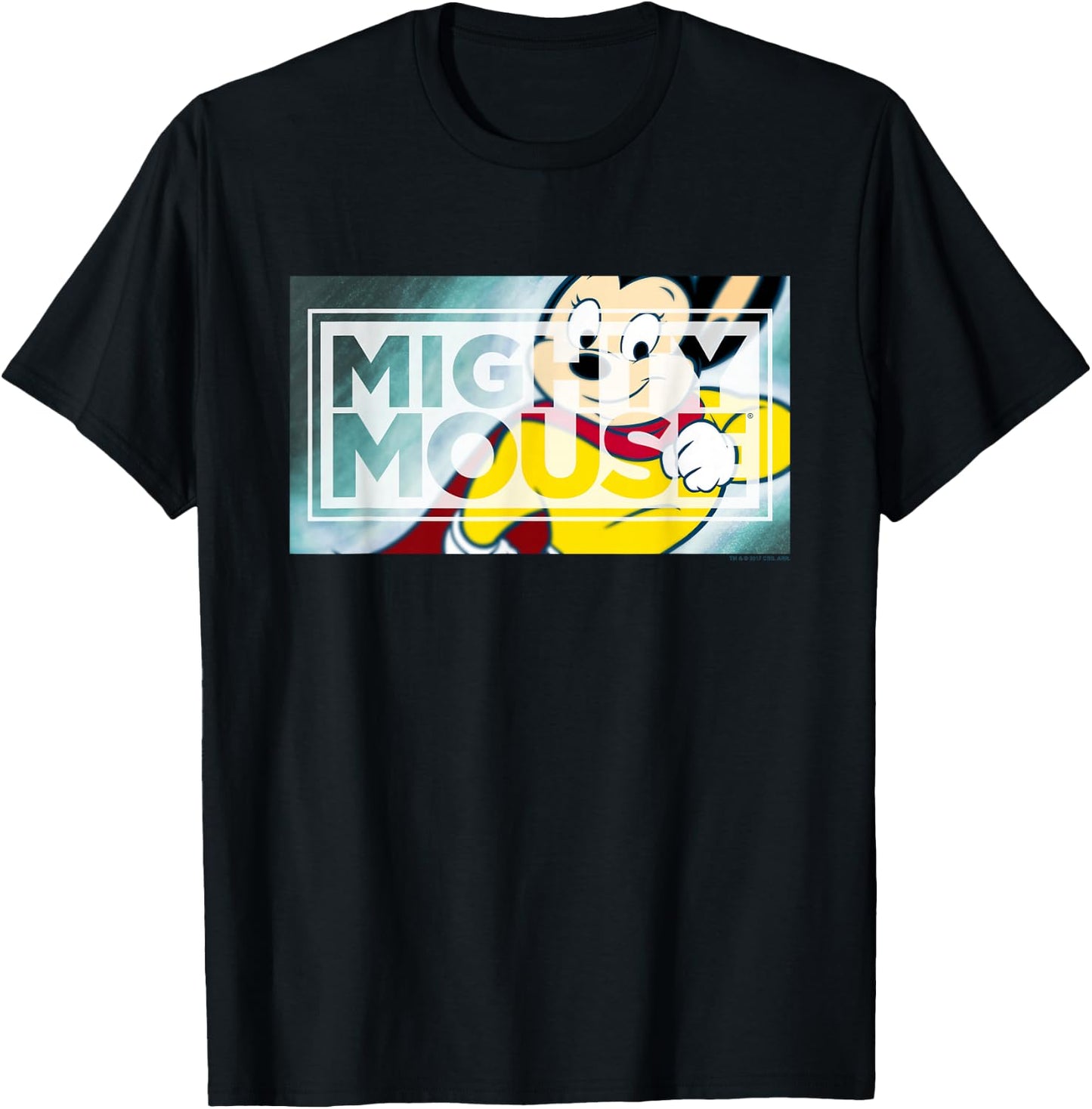 Mighty Mouse Mighty Rectangle T-Shirt - T-Shirt | Black