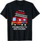 Kids Promoted to Big Cousin Boy Firetruck T-Shirt - T-Shirt | Black