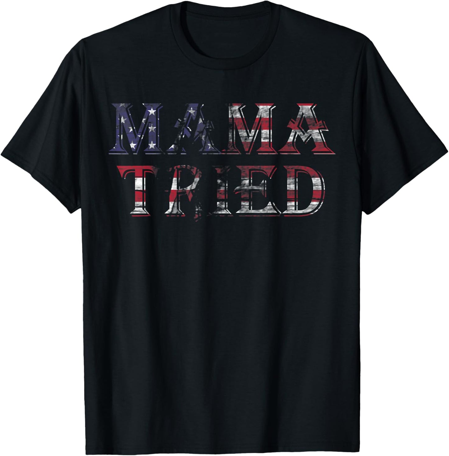 Mama Tried Country Music Lyric USA Flag Retro Grunge Redneck Small T-Shirt - T-Shirt | Black