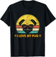 Pug Love I Love My Pug T-Shirt - T-Shirt | Black
