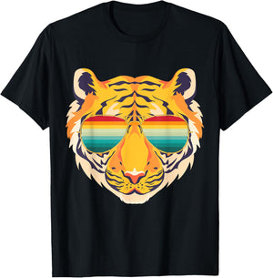 Birthday Shirt Cool Tiger Striped Animal Theme Party T-Shirt - T-Shirt | Black