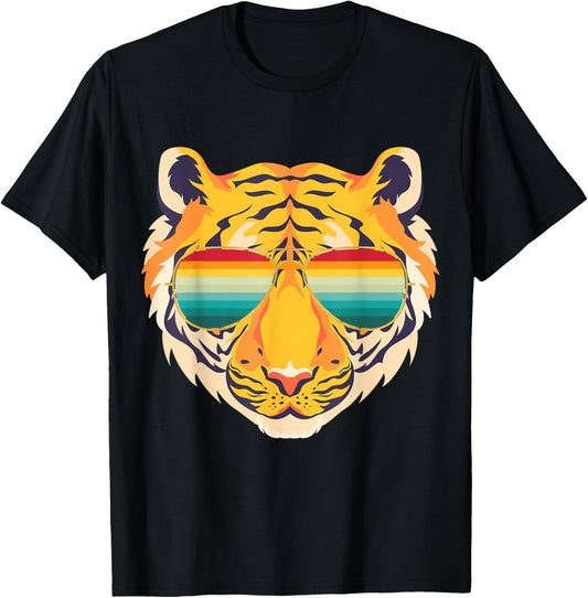 Birthday Shirt Cool Tiger Striped Animal Theme Party T-Shirt - T-Shirt | Black