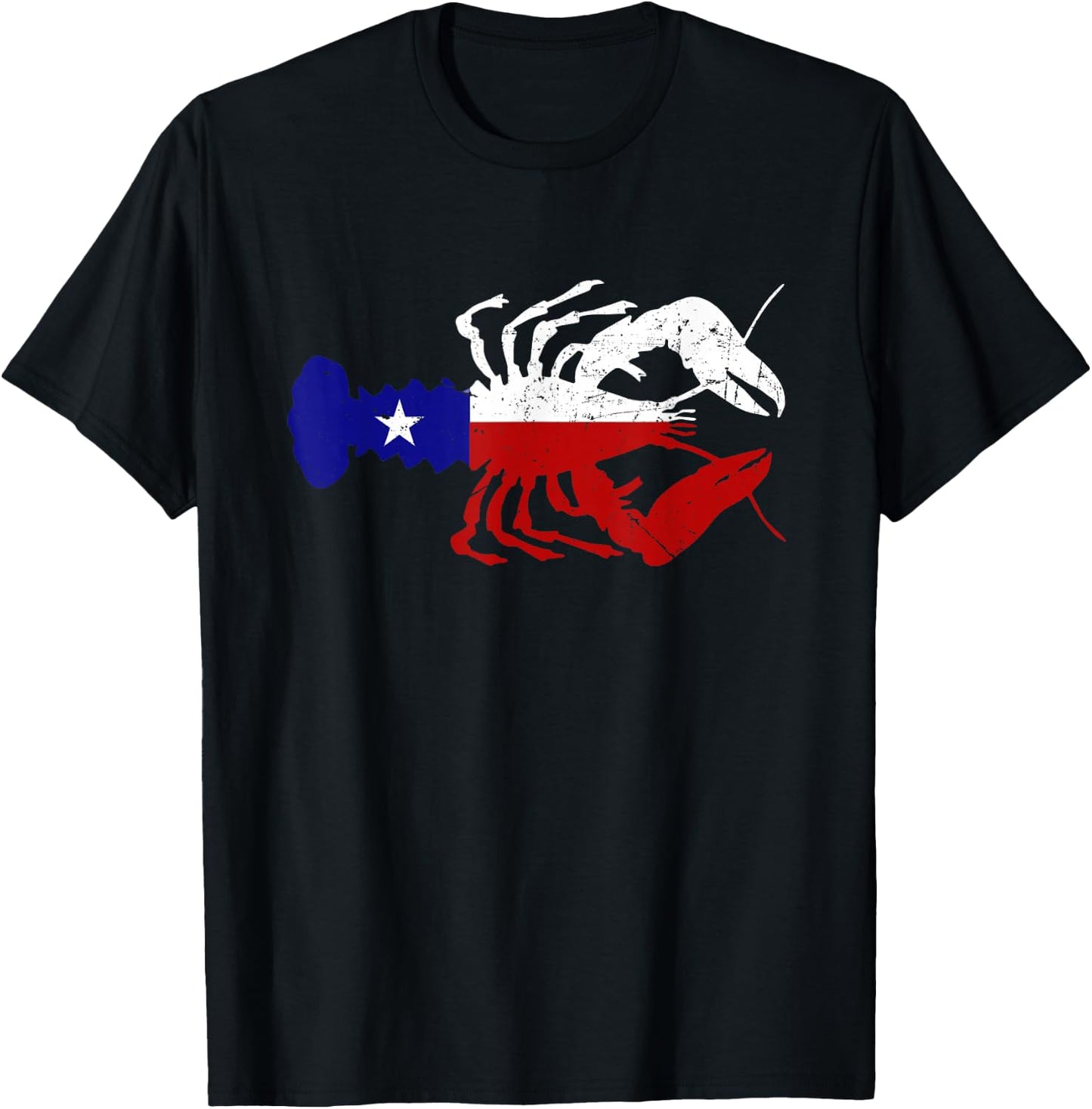 Crawfish Texas Seafood Shellfish Lone Star Southern Food T-Shirt - T-Shirt | Black