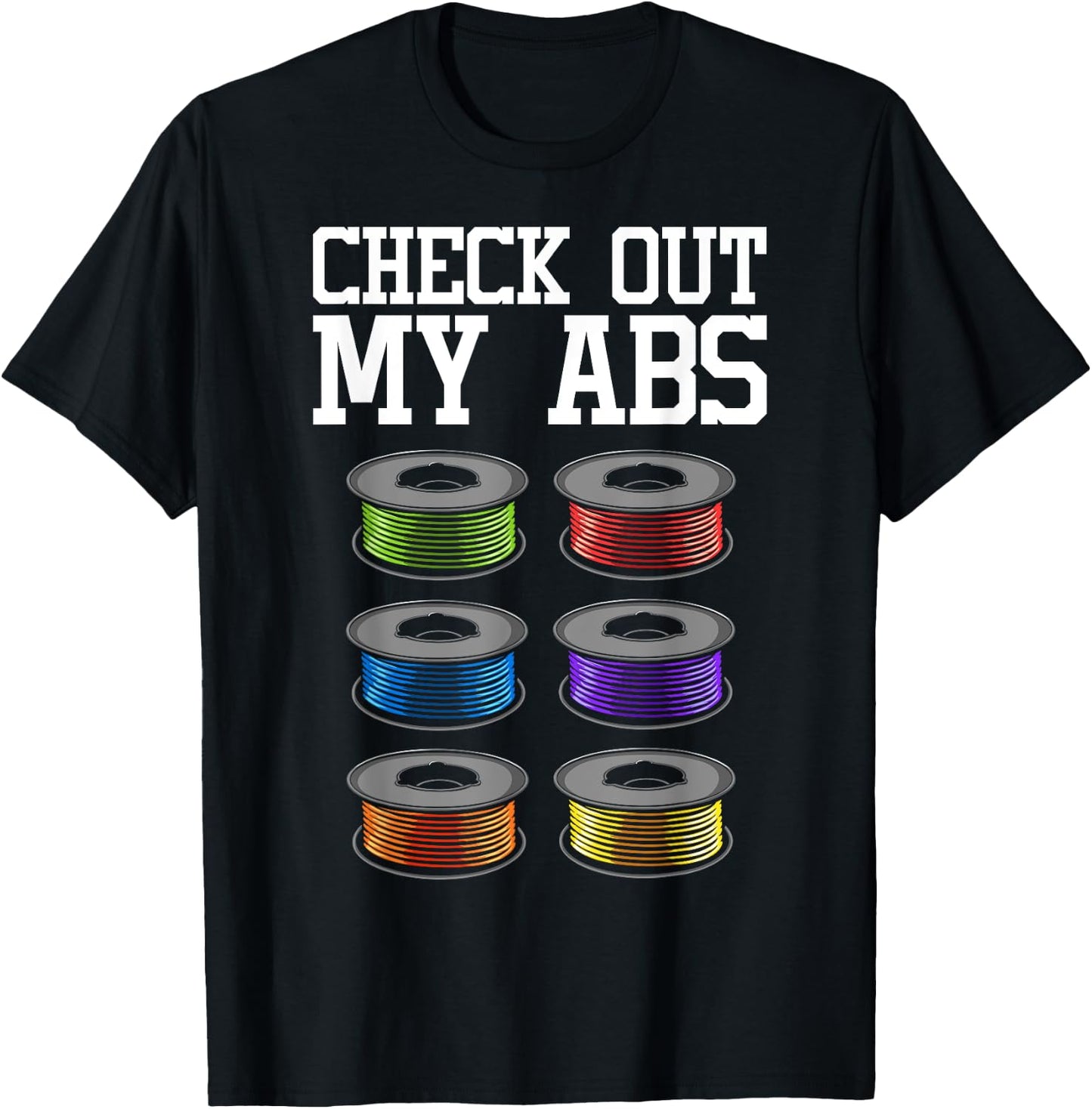 Funny 3D Printing Designs Women ABS Printer Filament T-Shirt - T-Shirt | Black