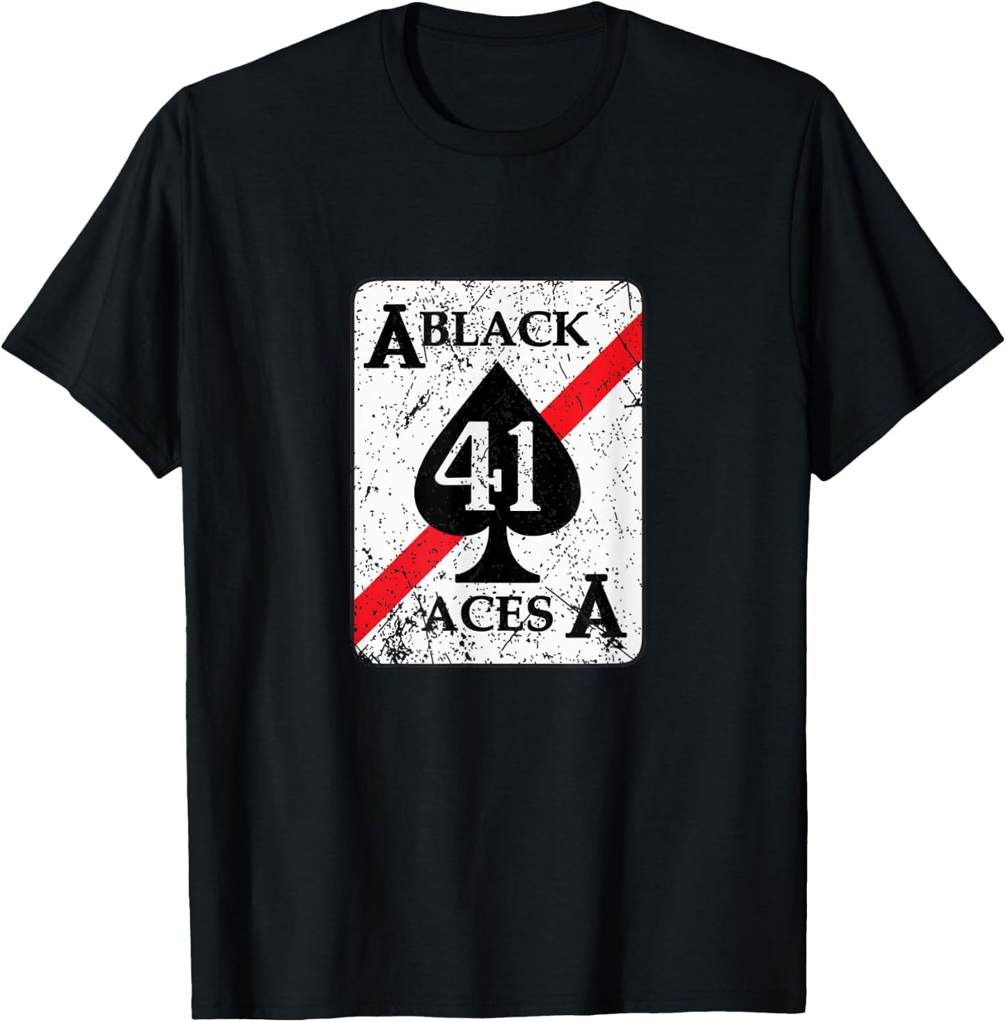 VFA-41 Black Aces Fighter Squadron Vintage Veterans Day Xmas T-Shirt - T-Shirt | Black
