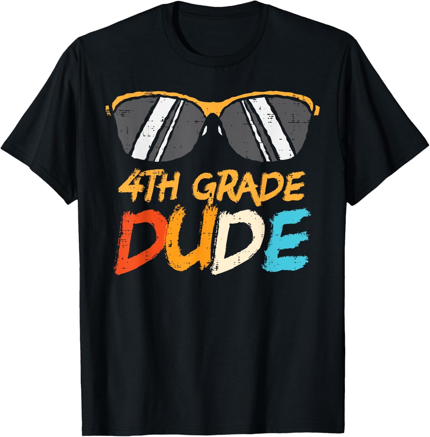 Sunglasses Fourth 4th Grade Dude Cool First Day School Boys T-Shirt - T-Shirt | Black