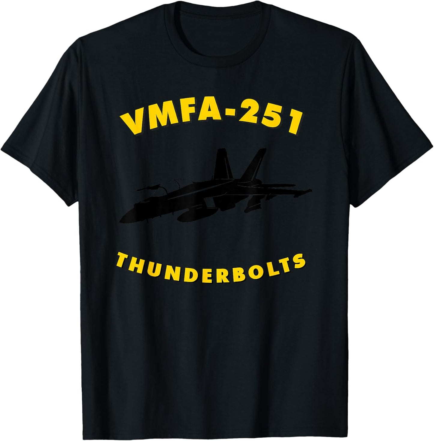 VMFA-251 Fighter Attack Squadron F/A-18 Hornet Jet T-Shirt - T-Shirt | Black