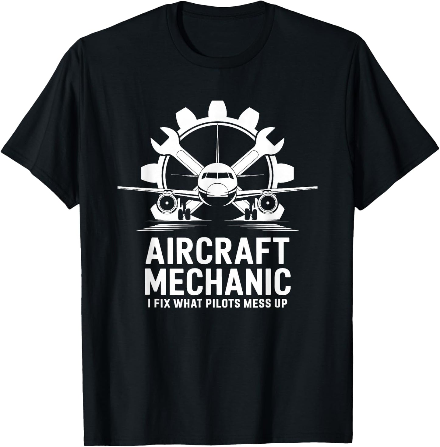 Aviation Mechanic Quote for Aircraft Tech Maintenance T-Shirt - T-Shirt | Black