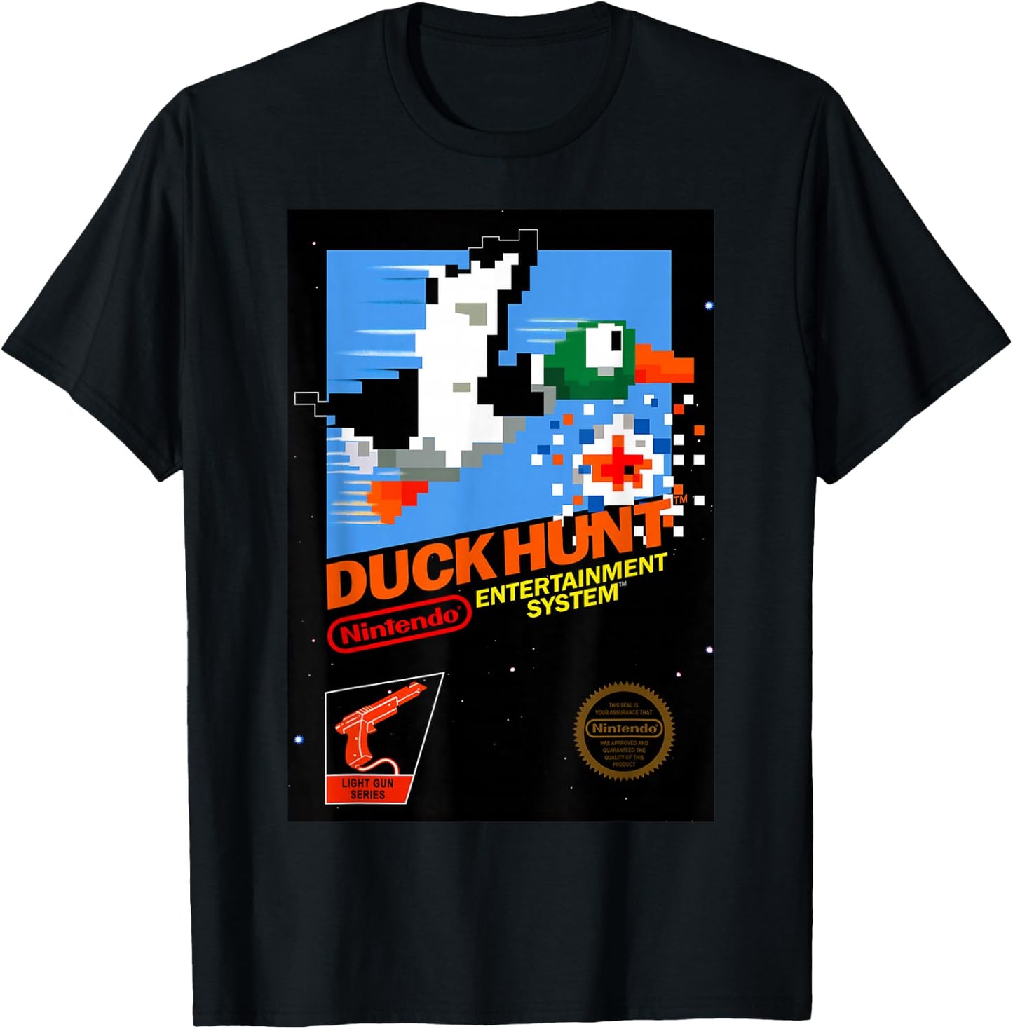 Nintendo NES Duck Hunt Retro Vintage Cover Graphic T-Shirt - T-Shirt | Black