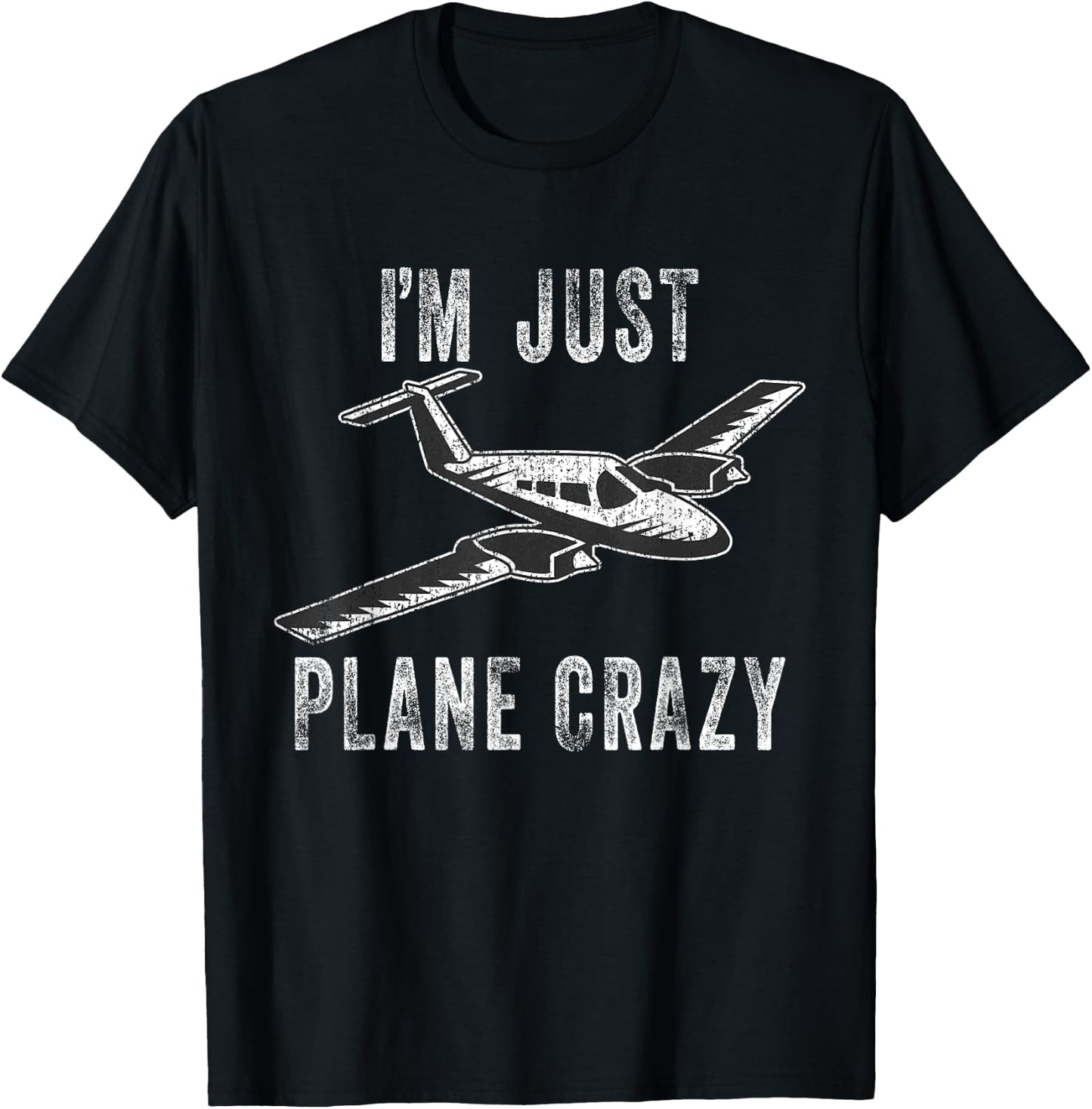 I'm Just Plane Crazy - Funny Airplanes Aircrafts Pilots Kids T-Shirt - T-Shirt | Black