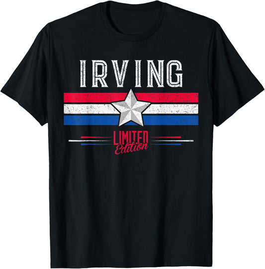 Irving Retro Vintage Shirt Gift Women Men Kids T-Shirt - T-Shirt | Black