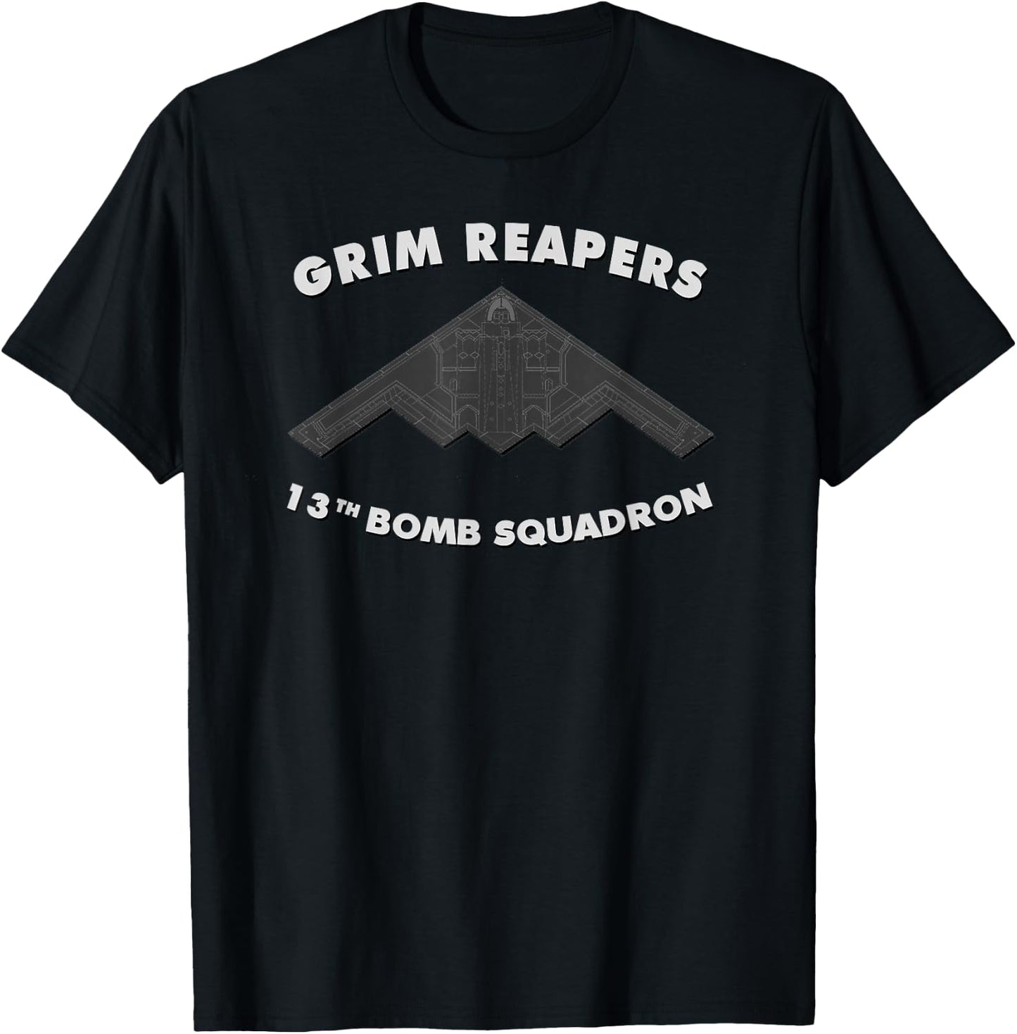 13th Bomb Squadron "Grim Reapers" B-2 Spirit Bomber T-Shirt - T-Shirt | Black
