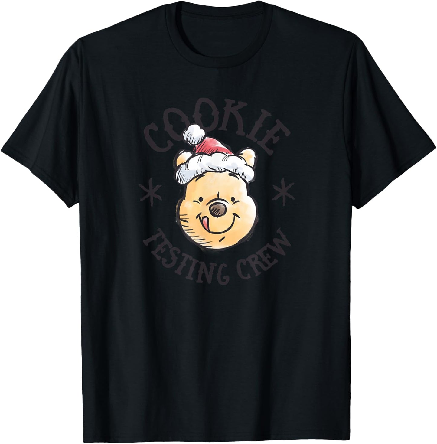Winnie the Pooh - Holiday Pooh Bear Cookie Testing Crew T-Shirt - T-Shirt | Black