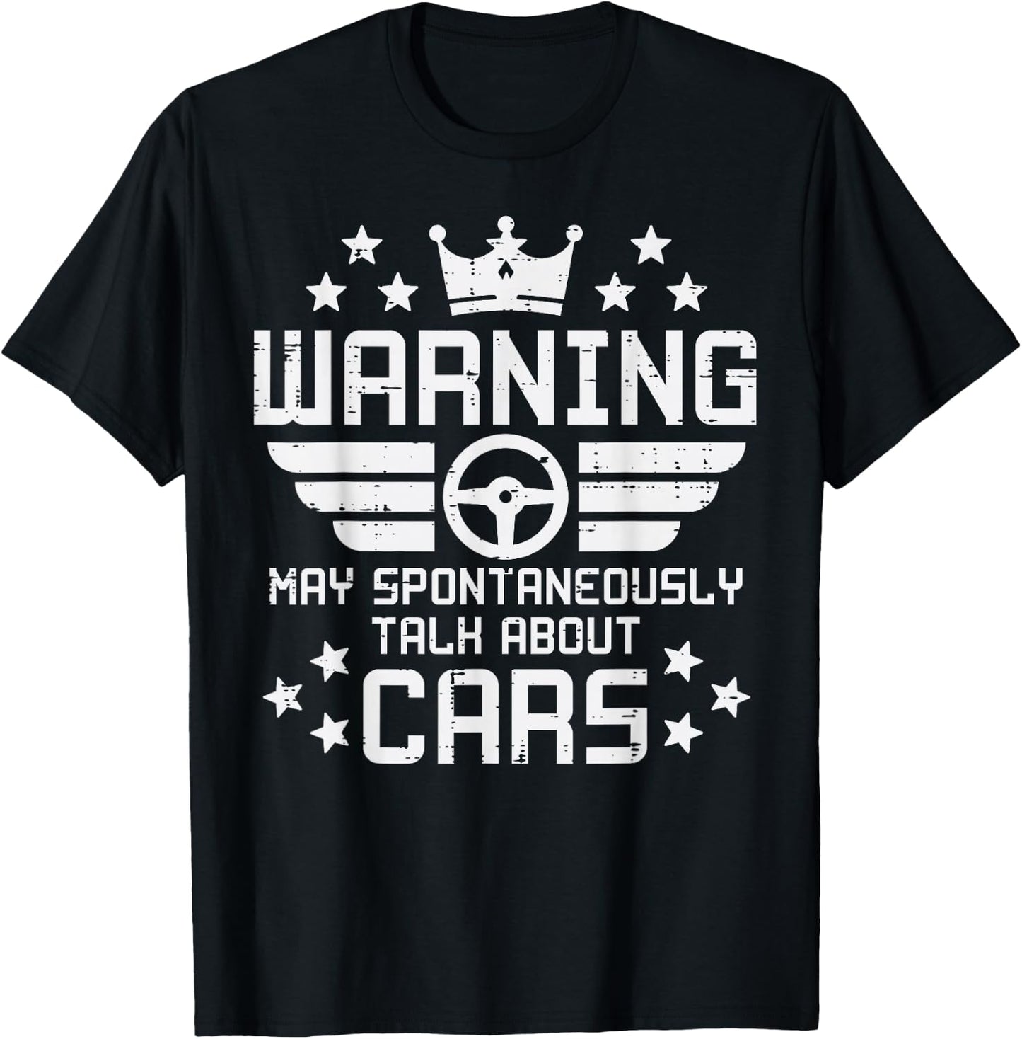 Warning Talk About Cars Funny Car Auto Mechanic Garage Men T-Shirt - T-Shirt | Black
