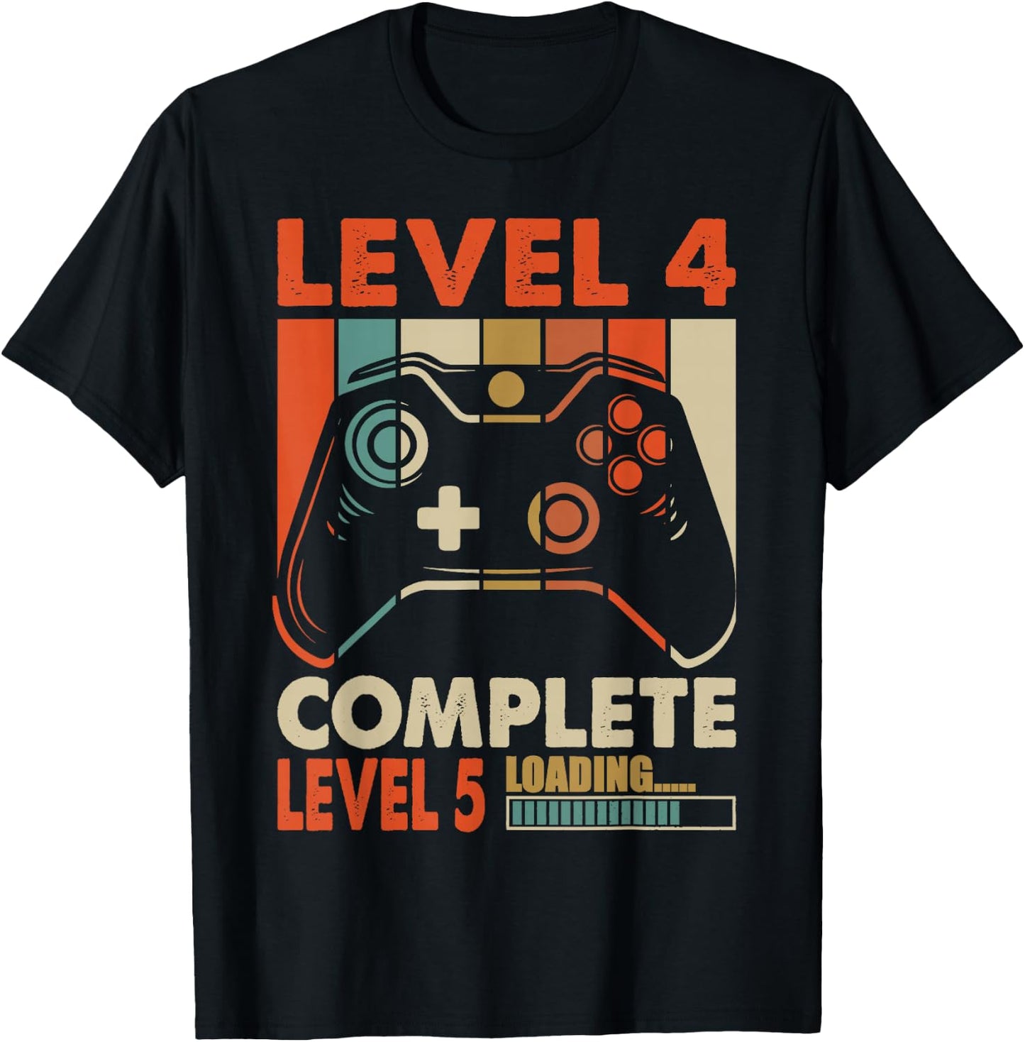 Vintage 4th Year Wedding Anniversary Funny Level 4 Complete T-Shirt - T-Shirt | Black