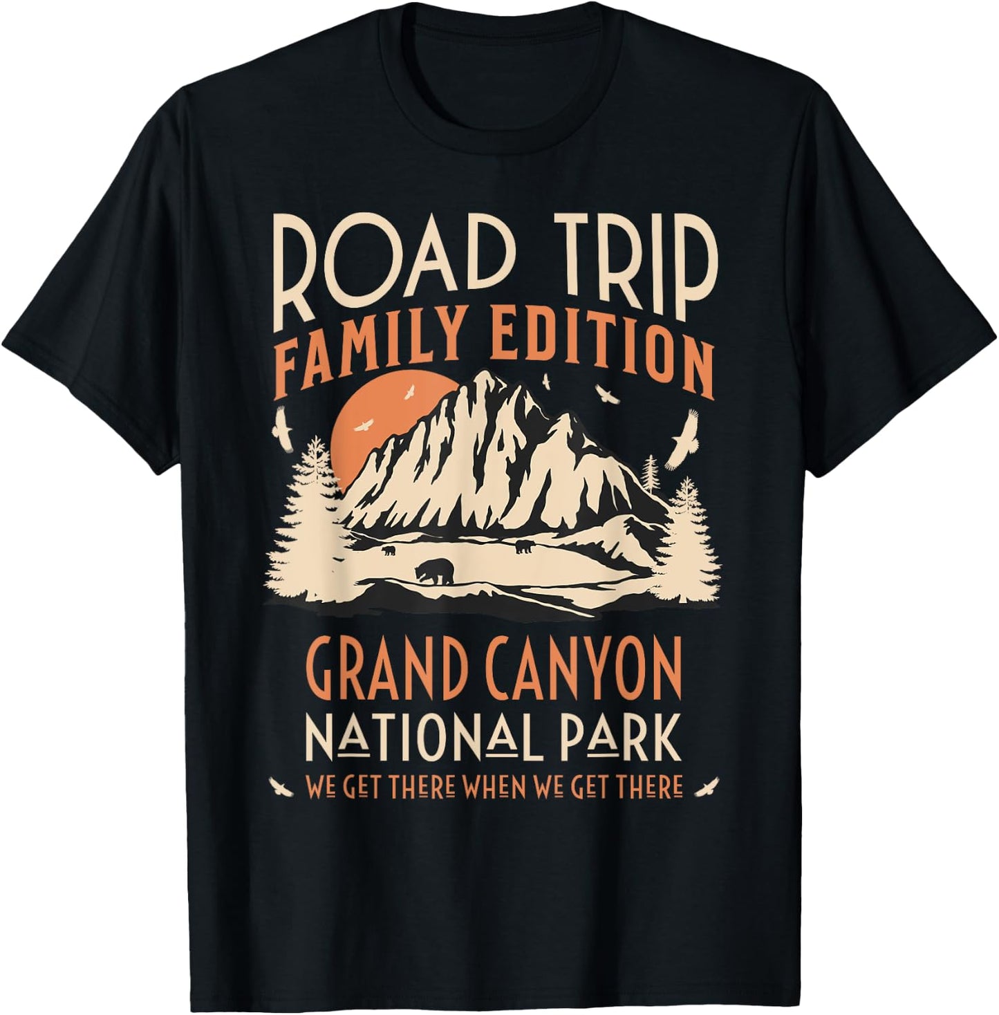 Grand Canyon US National Park Family Road Trip Vacation T-Shirt - T-Shirt | Black