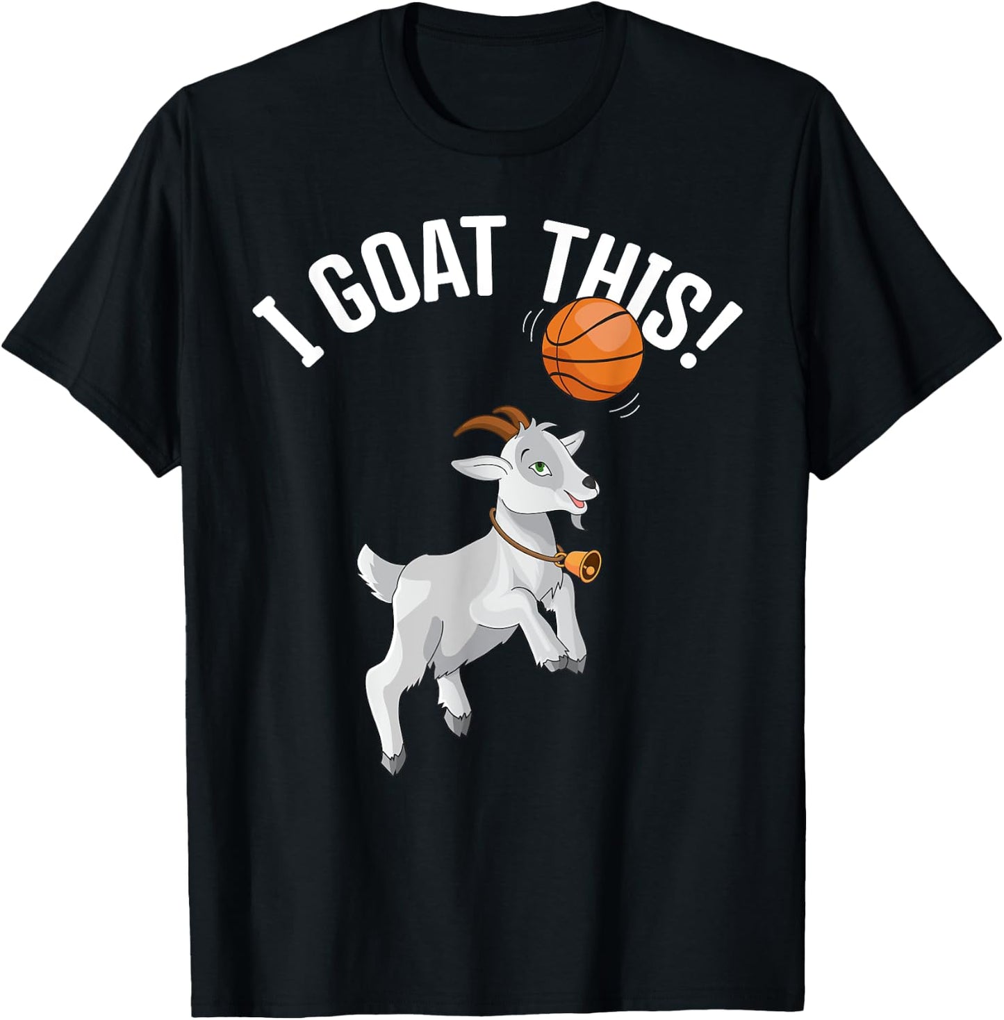 Funny Basketball "I Goat this" Goat Lover, Basketball Player T-Shirt - T-Shirt | Black
