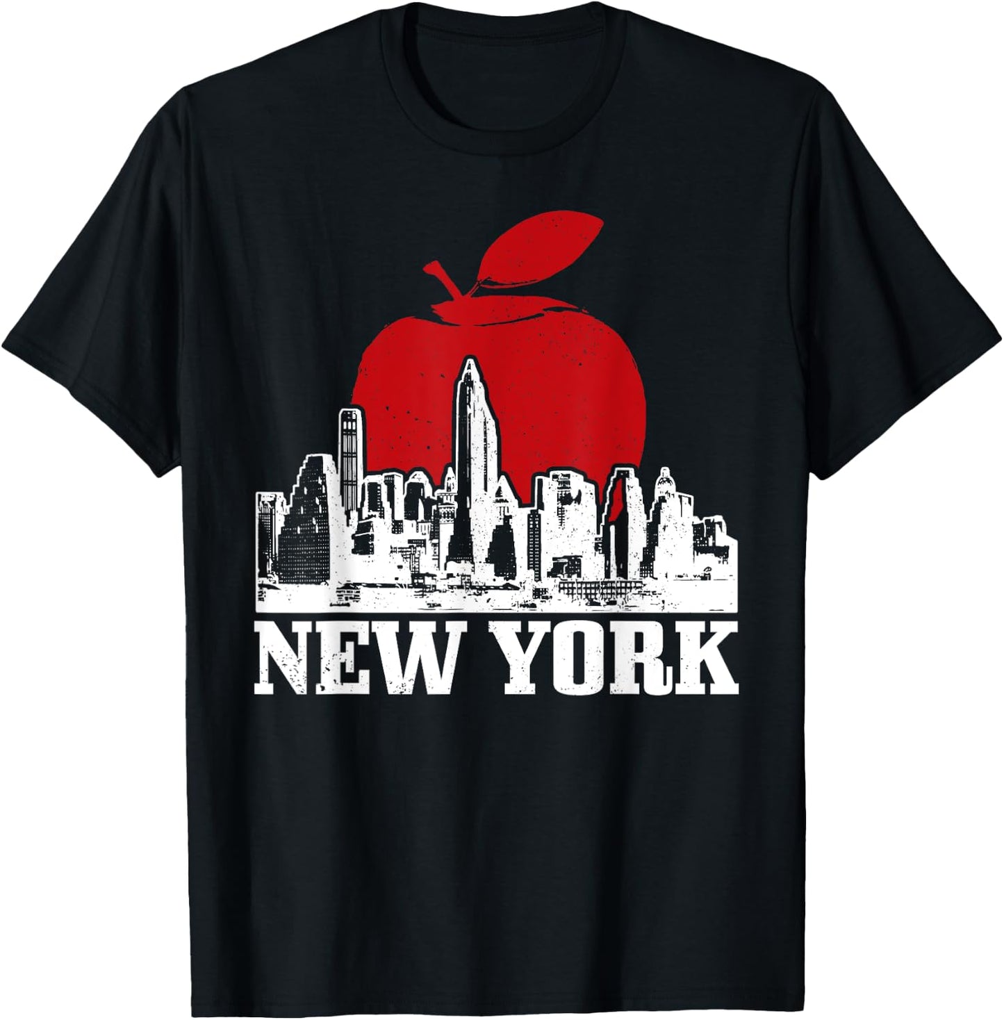 New York City Skyline Big Apple NYC NY Manhattan Souvenir T-Shirt - T-Shirt | Black