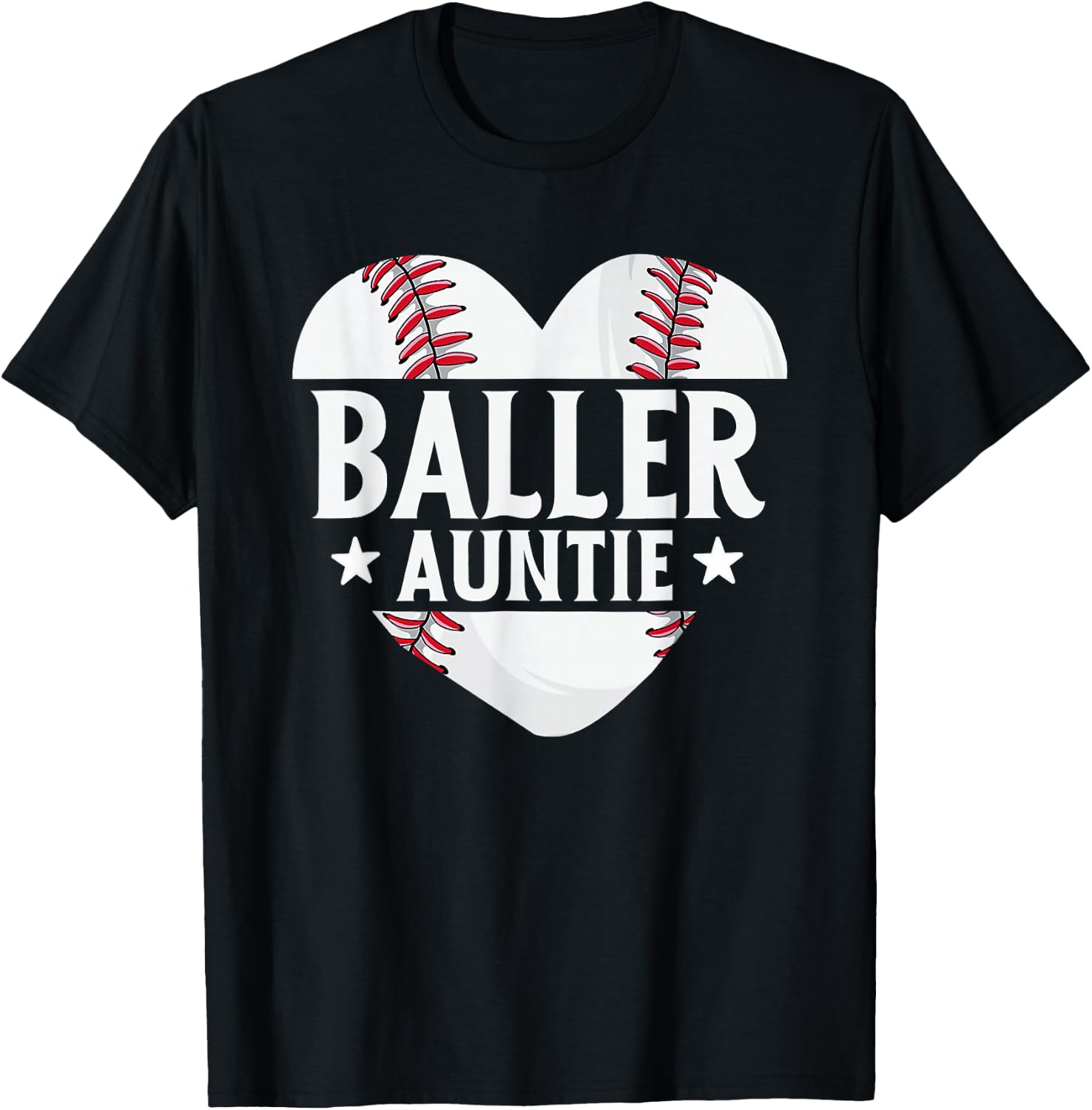 Baseball Aunt Gifts Baller Auntie Mother's Day Mom Women T-Shirt - T-Shirt | Black