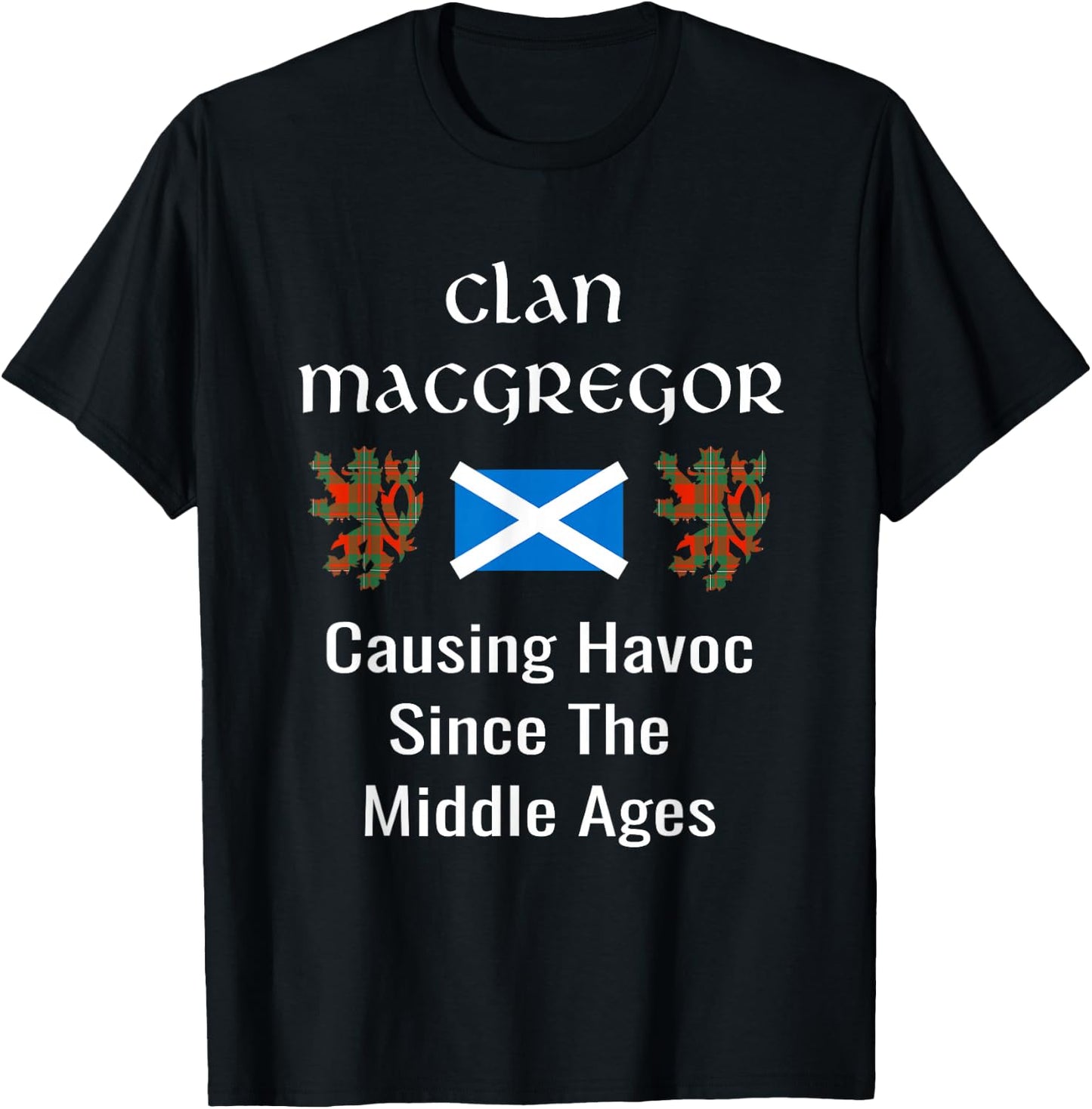 Clan Macgregor Tartan Scottish Family Name Scotland Pride T-Shirt - T-Shirt | Black