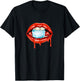 Kissing Mouth Lips Mouth Ice Cube Sexy Gift T-Shirt - T-Shirt | Black