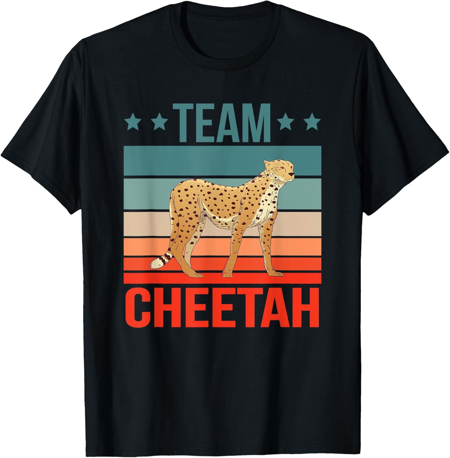 Team Cheetah Quote Wildcat Cat Cheetah T-Shirt - T-Shirt | Black