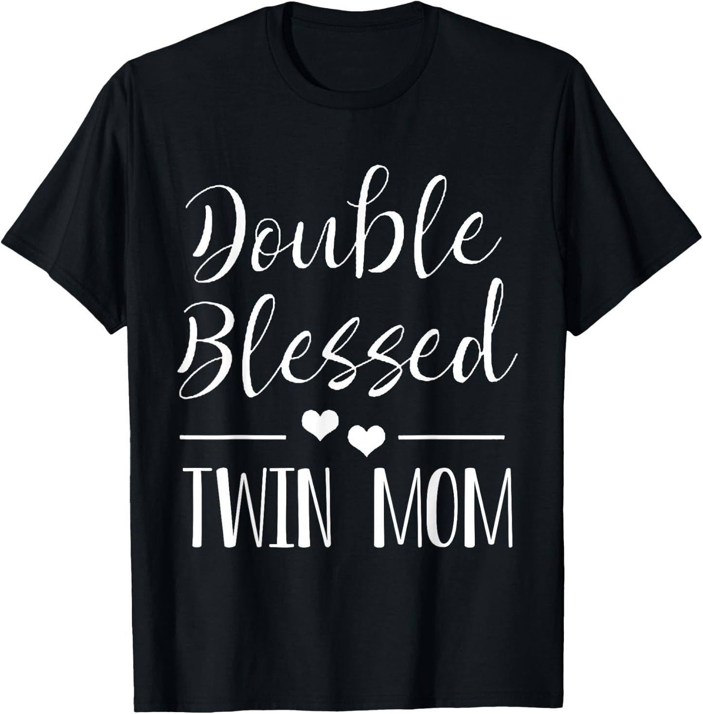 Twin Mama Twin Mom to Be Pregnancy Announcement T-Shirt - T-Shirt | Black