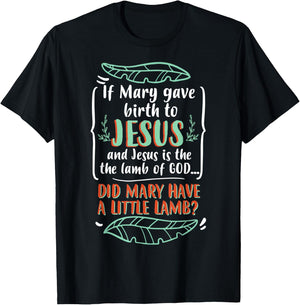 Funny Christian Puns Humorous Biblical Figure Mary T-Shirt - T-Shirt | Black