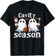 Cavity Season Halloween Funny Dental Ghosts And Toothbrush T-Shirt - T-Shirt | Black