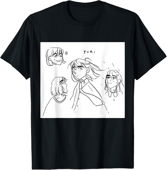 Tori Spring Sketches, Present For Tori's Fan, Drawing Lover T-Shirt - T-Shirt | Black