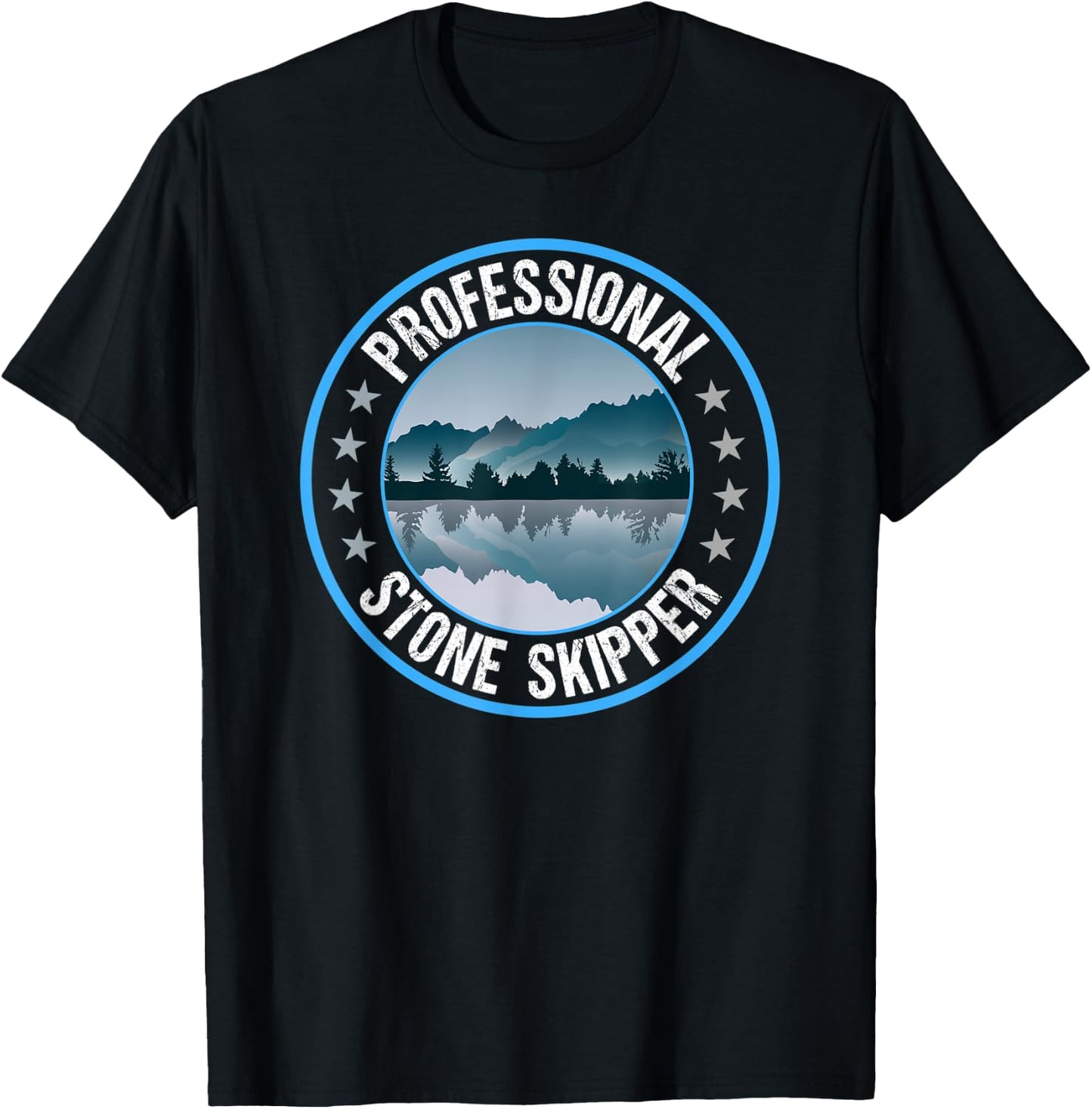 Professional Stone Skipper Stone Skipping T-Shirt - T-Shirt | Black