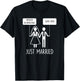 Just Married Game Over Bride Groom Line Art Minimal Men Gift T-Shirt - T-Shirt | Black