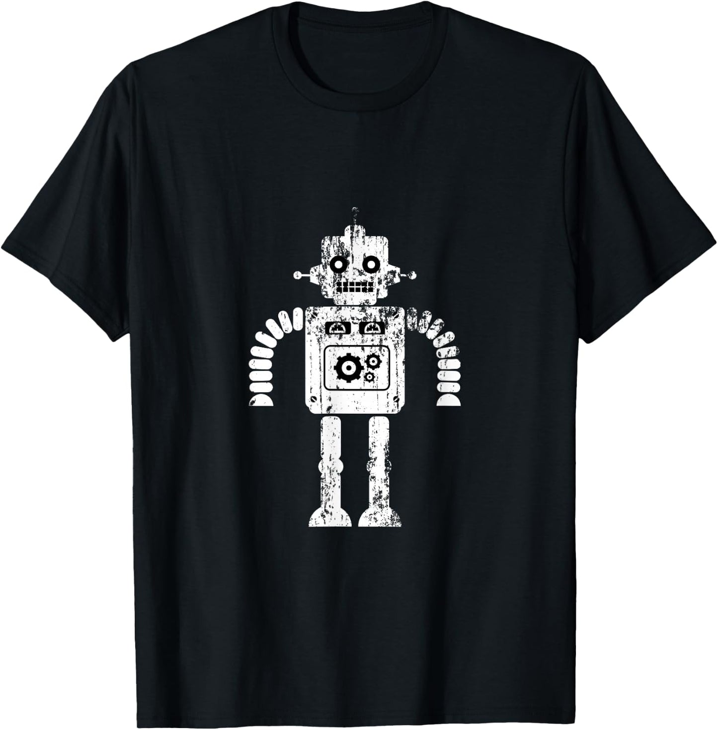 Retro Robot T Shirt Women Kids T-Shirt - T-Shirt | Black