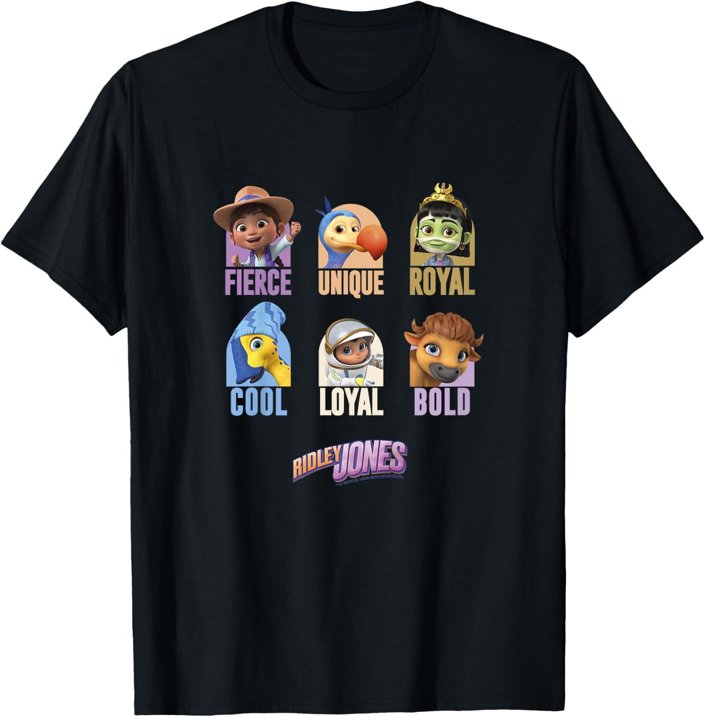 Ridley Jones Character Grid T-Shirt - T-Shirt | Black