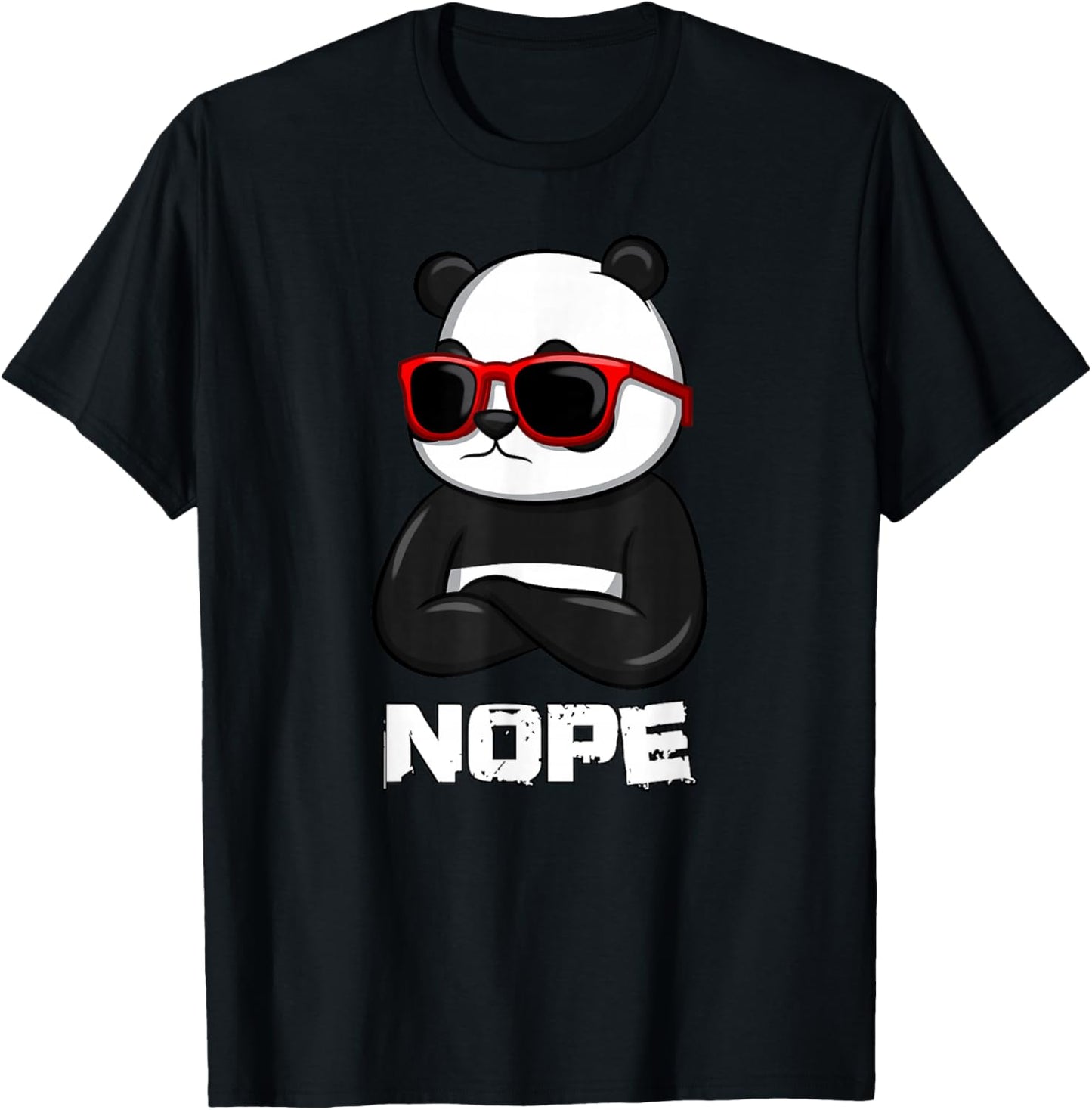 Nope Panda T-Shirt - T-Shirt | Black