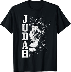 Judah Lion Israelite Vintage Reggae Israel Hebrew T-Shirt - T-Shirt | Black