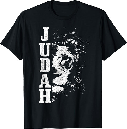 Judah Lion Israelite Vintage Reggae Israel Hebrew T-Shirt - T-Shirt | Black