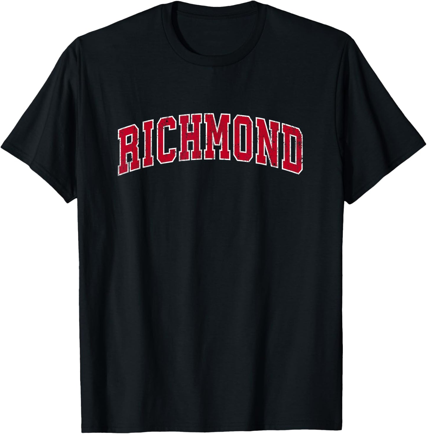 Richmond Virginia VA Vintage Sports Design Red Design T-Shirt - T-Shirt | Black