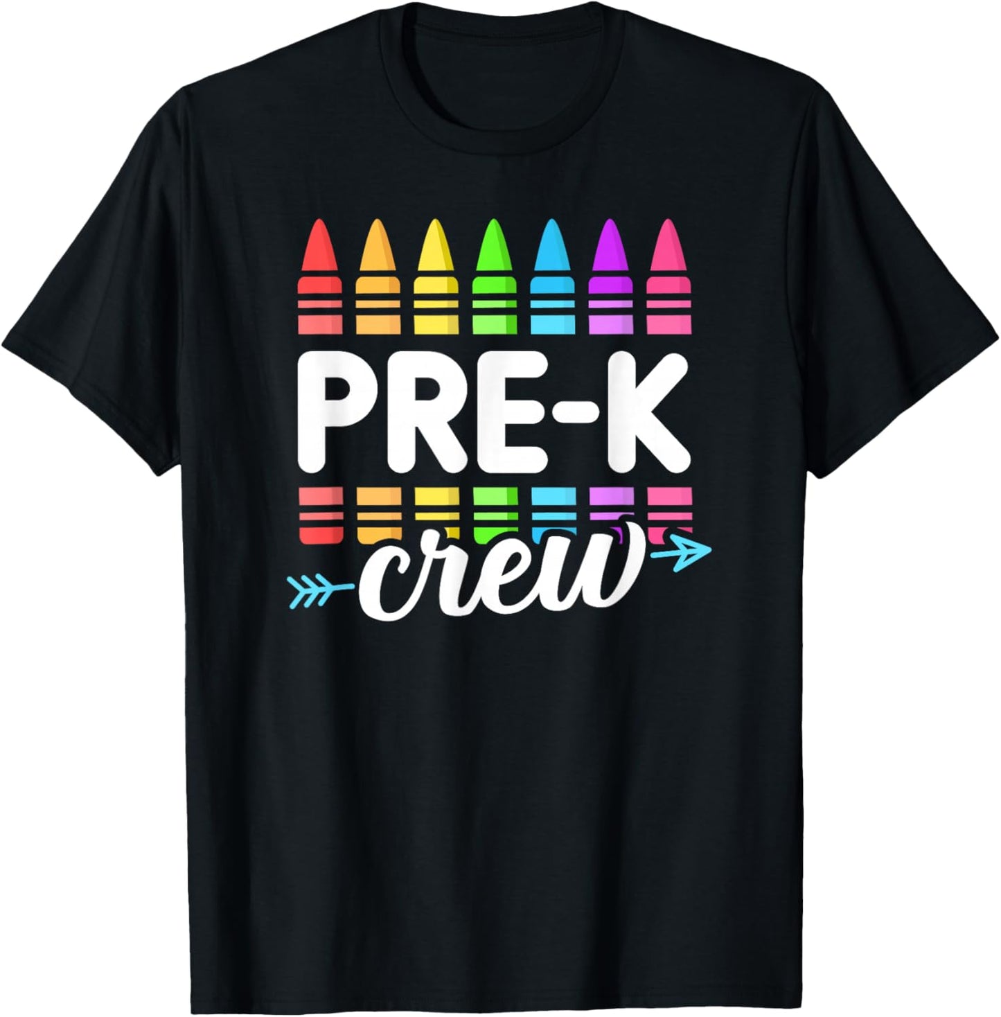 Pre-K Crew Teacher Team Squad Hello Back School Graduation T-Shirt - T-Shirt | Black
