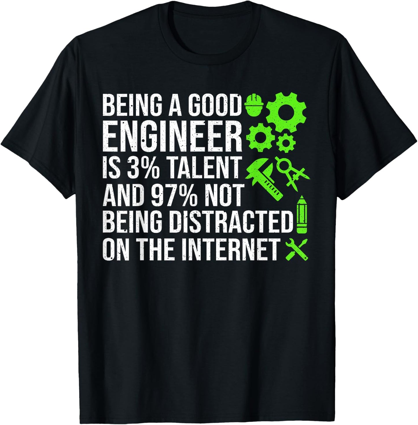 Funny Engineer Art Men Women Mechanical Engineering Lovers T-Shirt - T-Shirt | Black