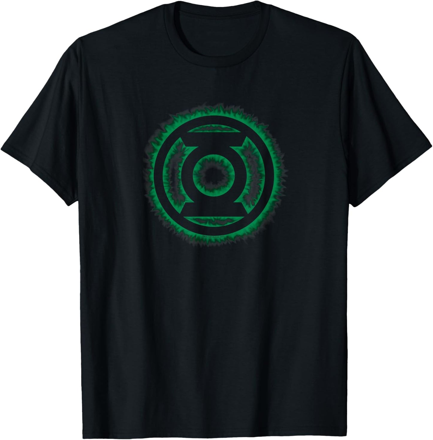 Green Lantern Green Flame Logo T-Shirt - T-Shirt | Black
