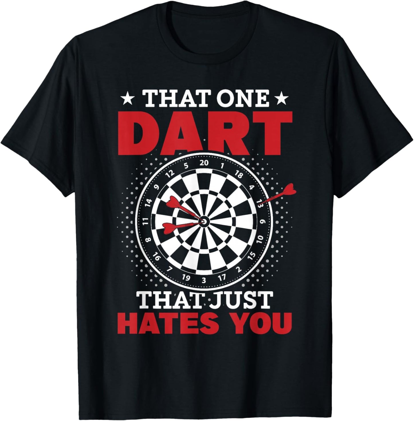 Funny Darts Problems Dartboard fun T-Shirt - T-Shirt | Black