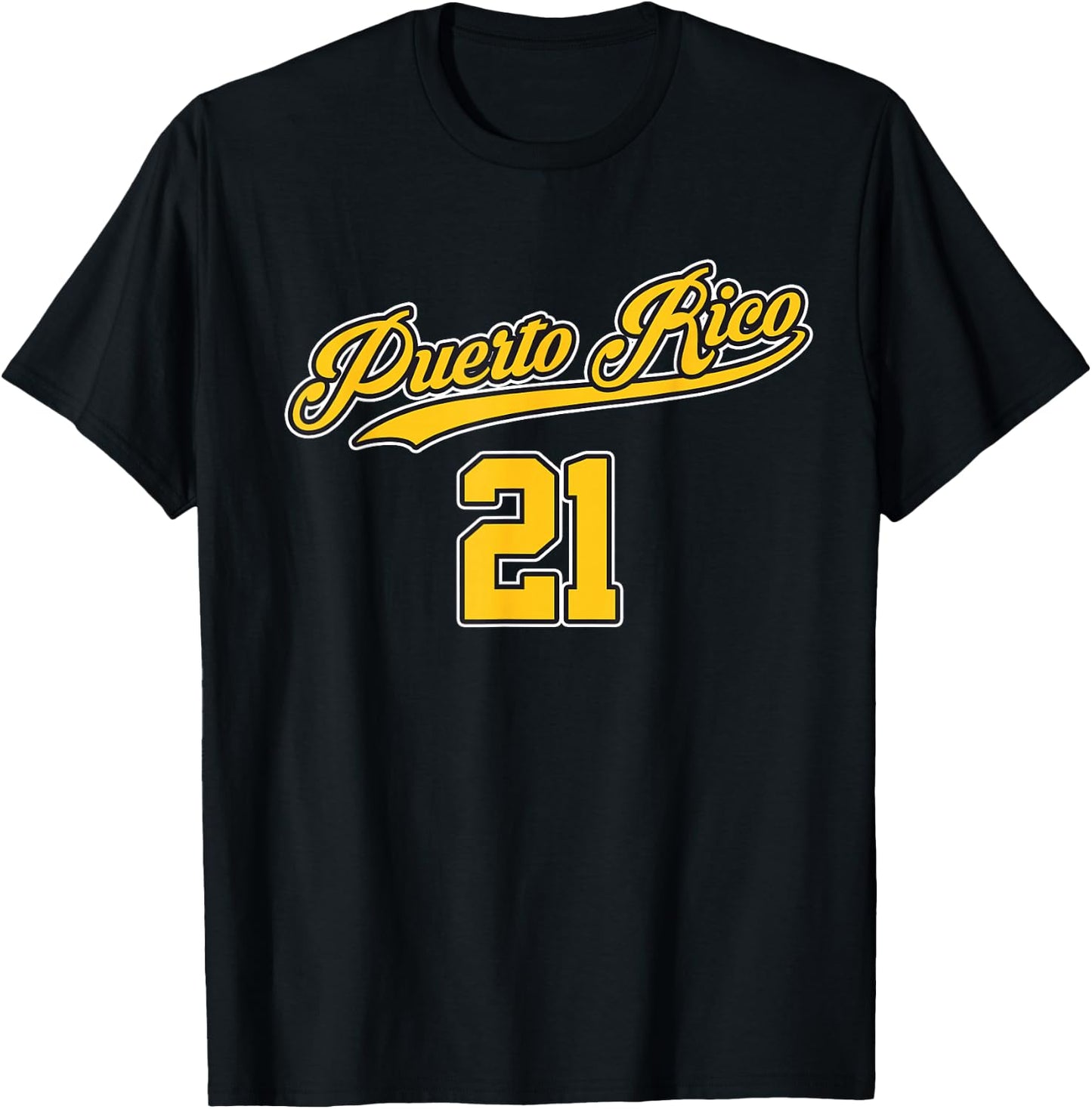 Puerto Rico Baseball 21 Santurce Boricua Baseball Fans T-Shirt - T-Shirt | Black